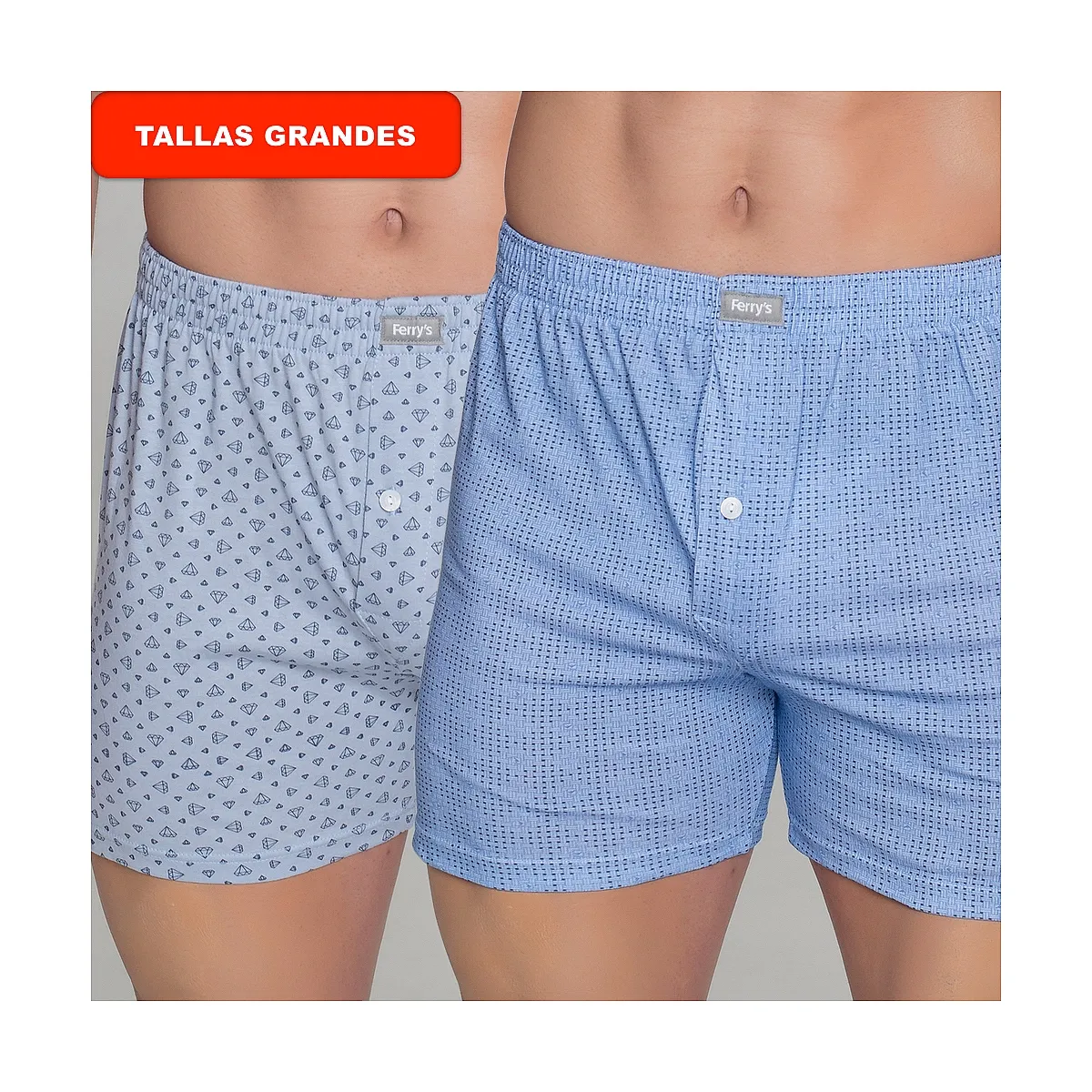 411b PACK 2 BÓXERS ESTAMPADOS AZUL