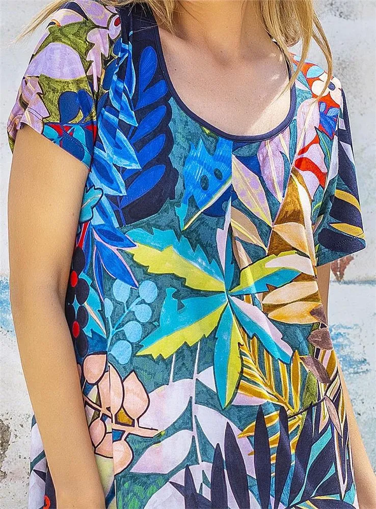 6503 VESTIDO M CORTA ESTAMPADO