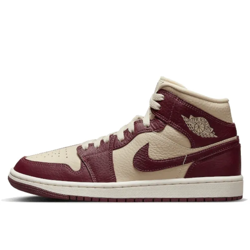 Air Jordan 1 Mid Split Beach Cherrywood Red