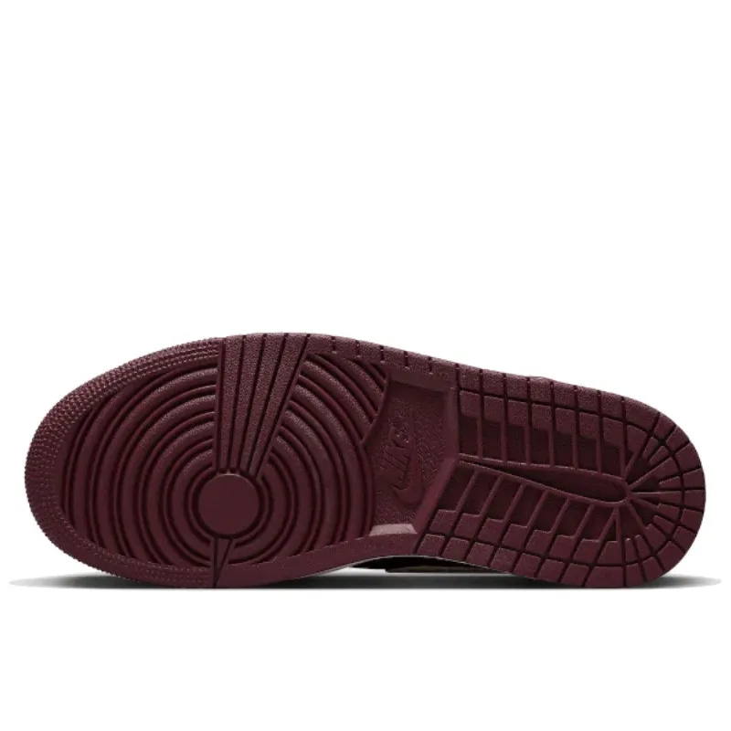 Air Jordan 1 Mid Split Beach Cherrywood Red