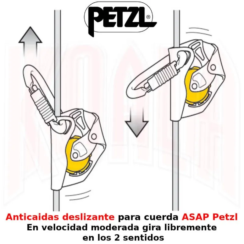 Anticaidas deslizante para cuerda ASAP Petzl