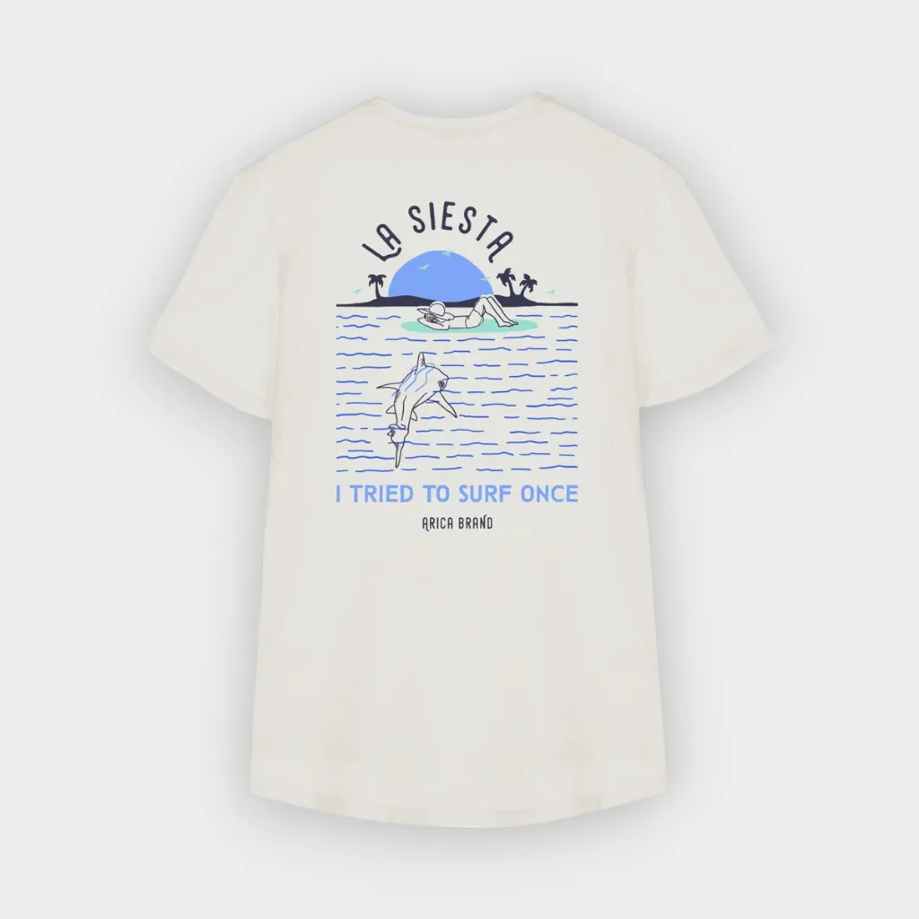 Arica Brand – Camiseta La siesta off white premium