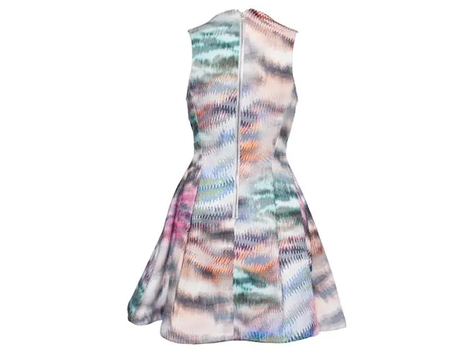 AUTRE MARQUE ALEXIS, VESTIDO EVASé ESTAMPADO TIEDYE MULTICOLOR. 