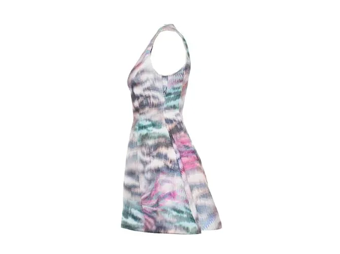AUTRE MARQUE ALEXIS, VESTIDO EVASé ESTAMPADO TIEDYE MULTICOLOR. 