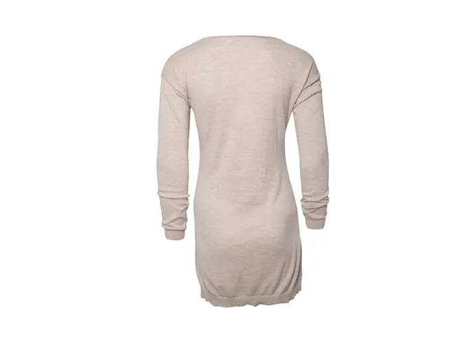 Autre Marque Anécdota, beige/Vestido marrón en talla XS. Castaño 