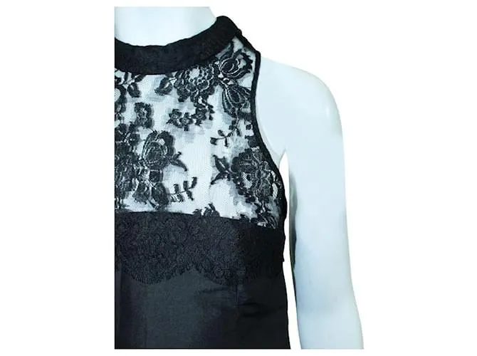 Autre Marque CAMILLA Y MARC Vestido Negro con Encaje 