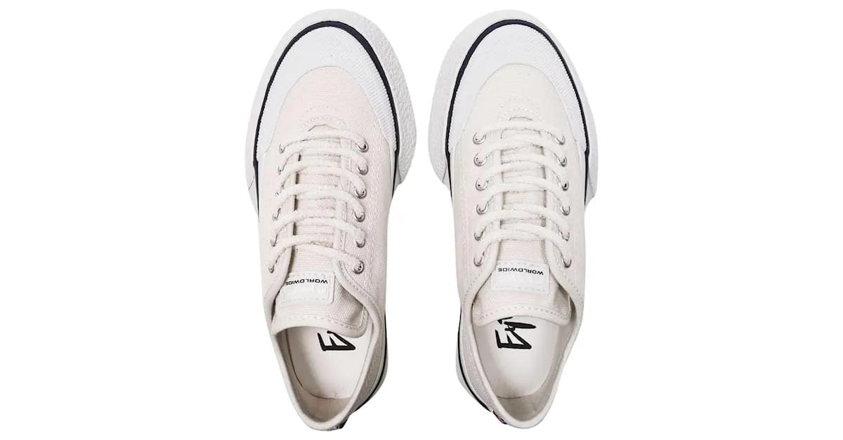 Autre Marque Cestas Laguna en Lona Blanca Castaño Beige 