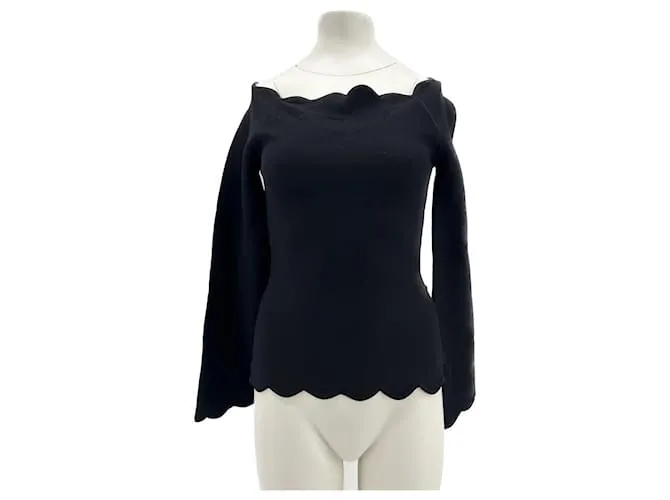 Autre Marque POR MALINA  Tops T.International S Viscosa Negro 