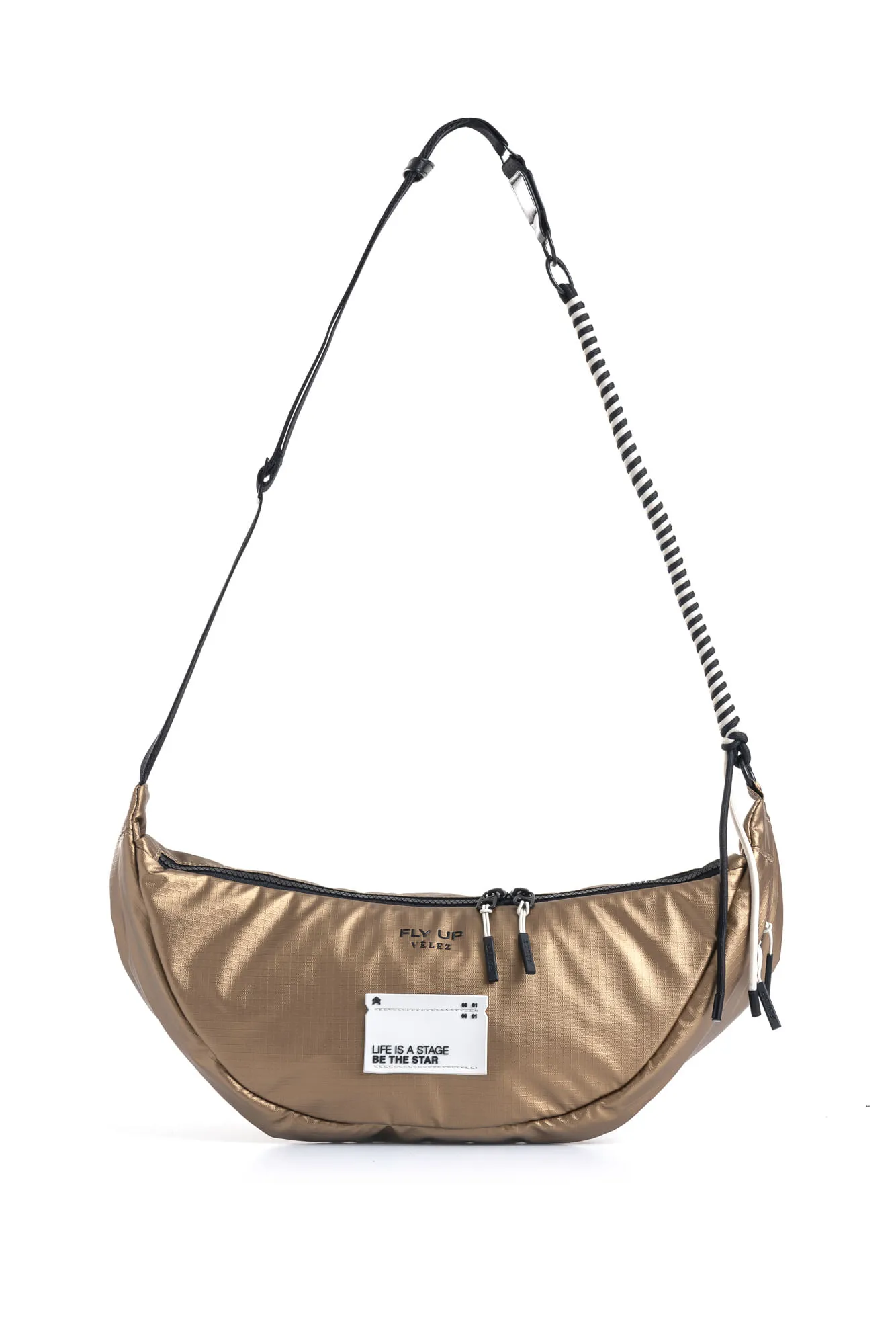 Baguette grande Fly Up Free para mujer detalle bicolor