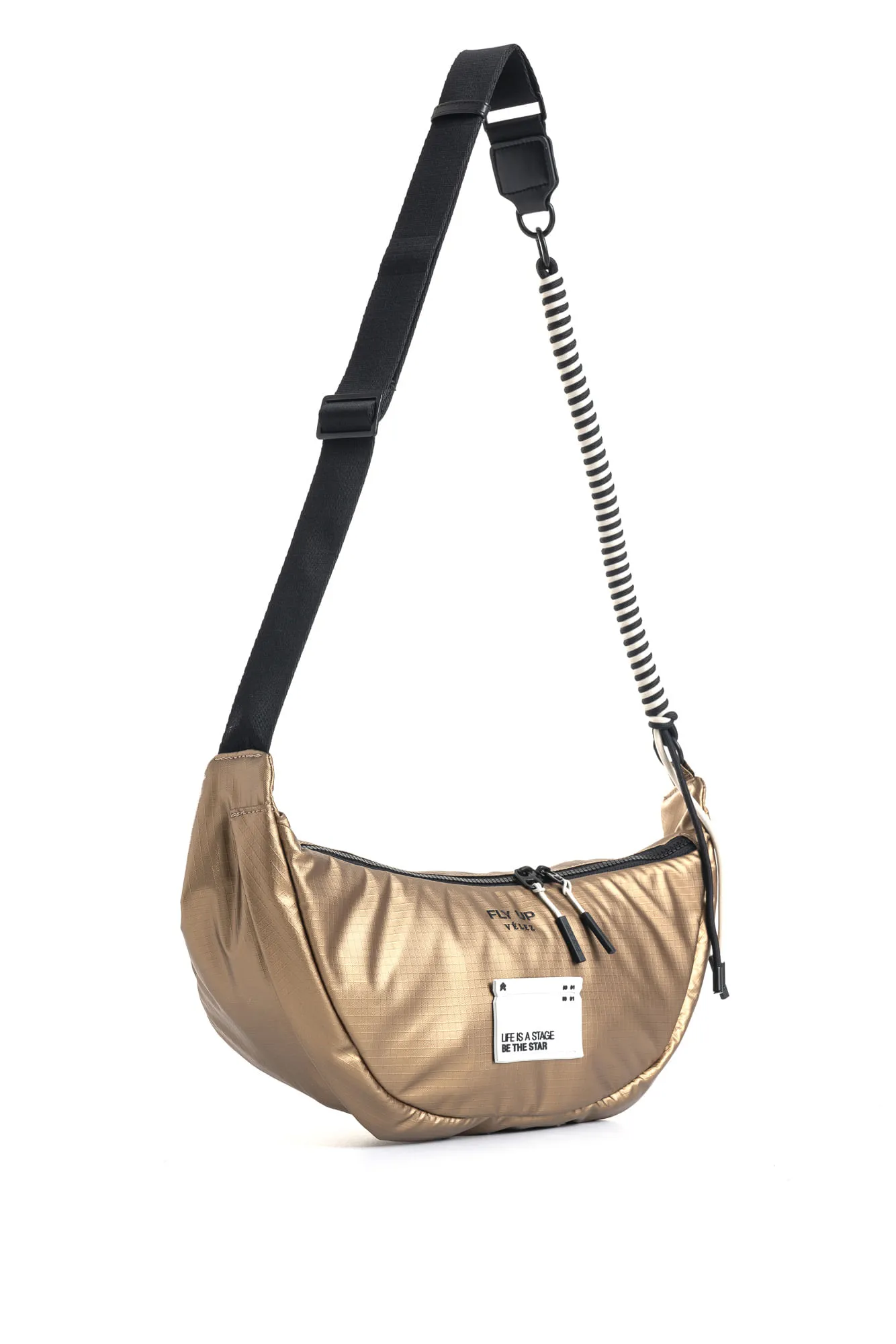 Baguette grande Fly Up Free para mujer detalle bicolor