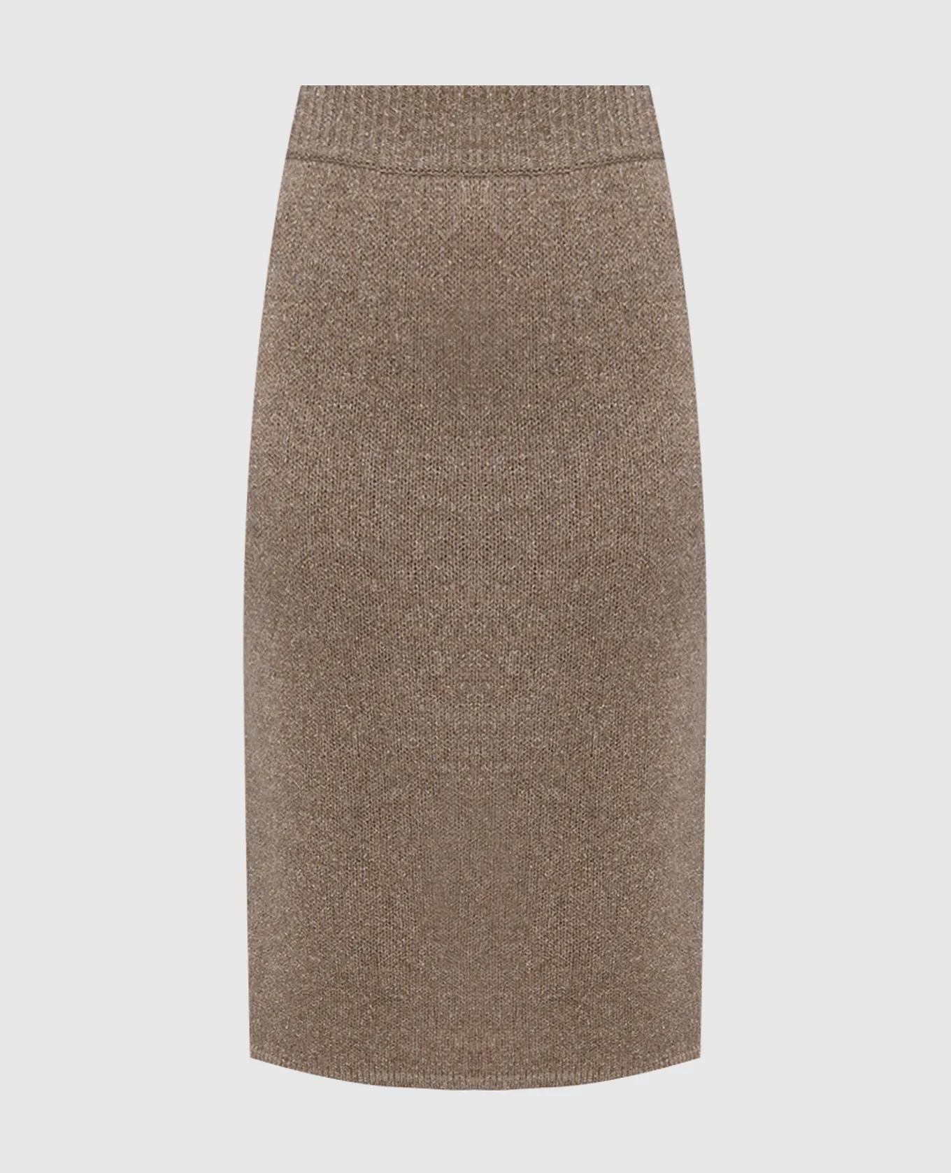 Ballantyne Beige midi skirt made of seam and silk