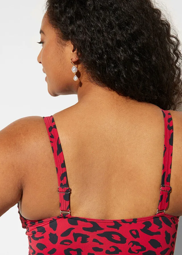 BAñADOR BEIGENEGRO CON ESTAMPADO DE LEOPARDO