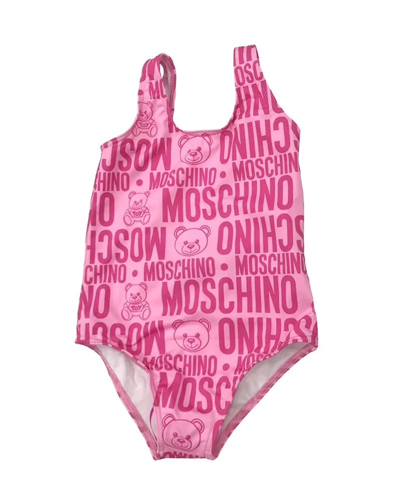 Bañador Niña MOSCHINO Fuxia Teddy Logo