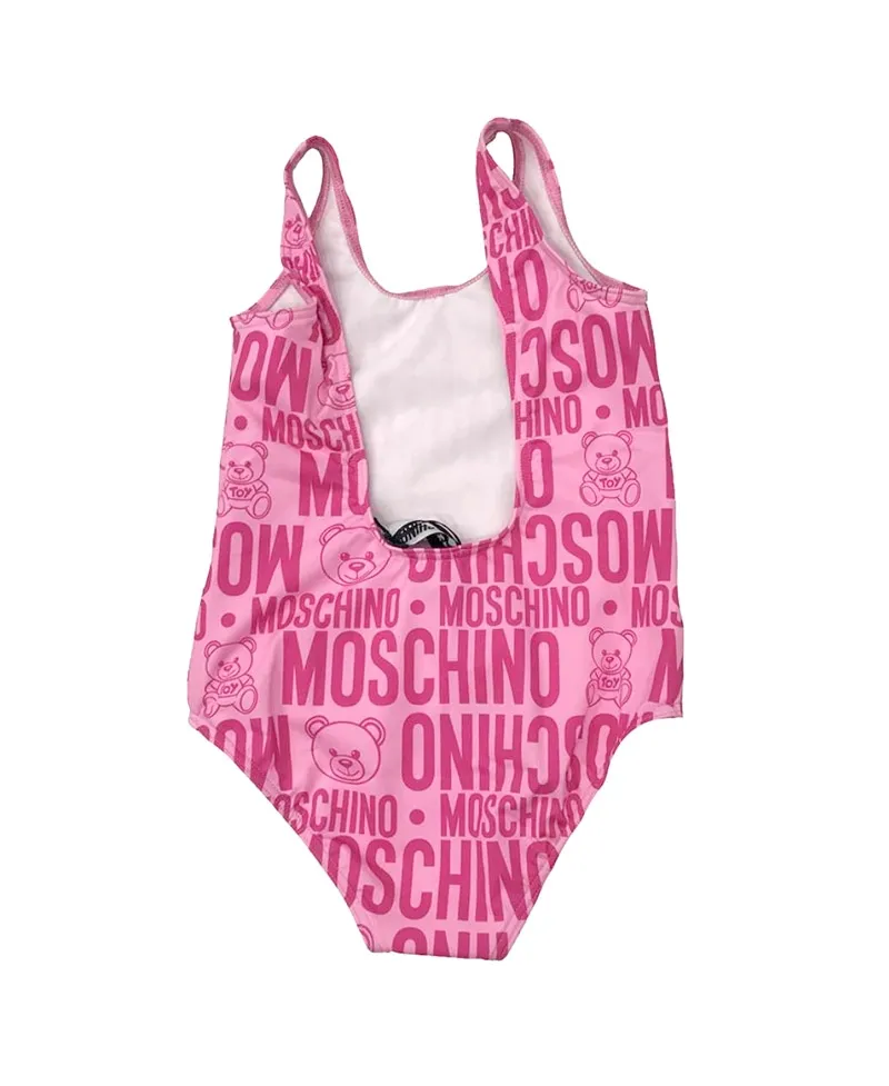 Bañador Niña MOSCHINO Fuxia Teddy Logo