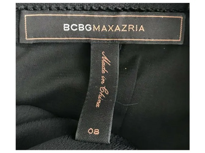 Bcbg Max Azria Un vestido de hombro Negro Dorado 