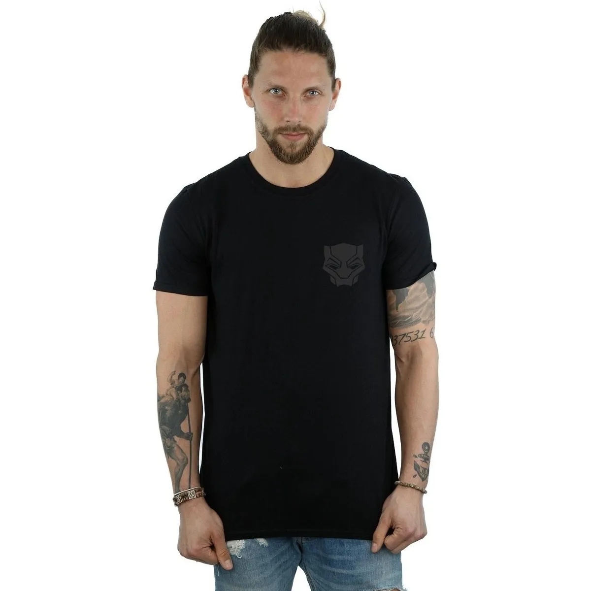 Black Panther Black On Black Chest Print