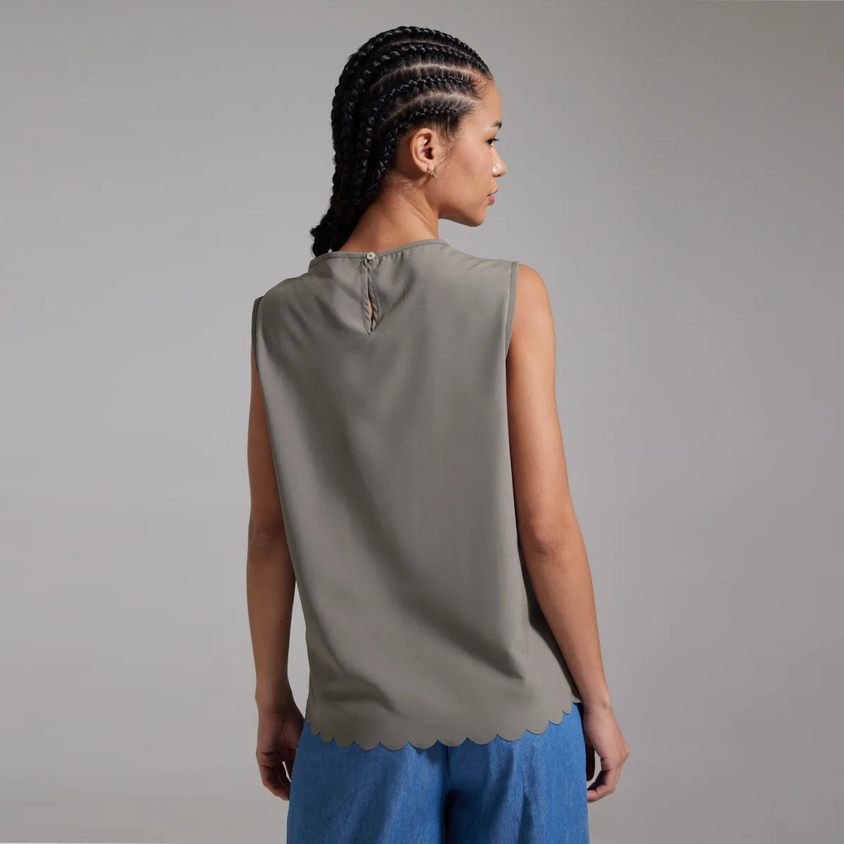 Blusa Manga Sisa Cuello Redondo