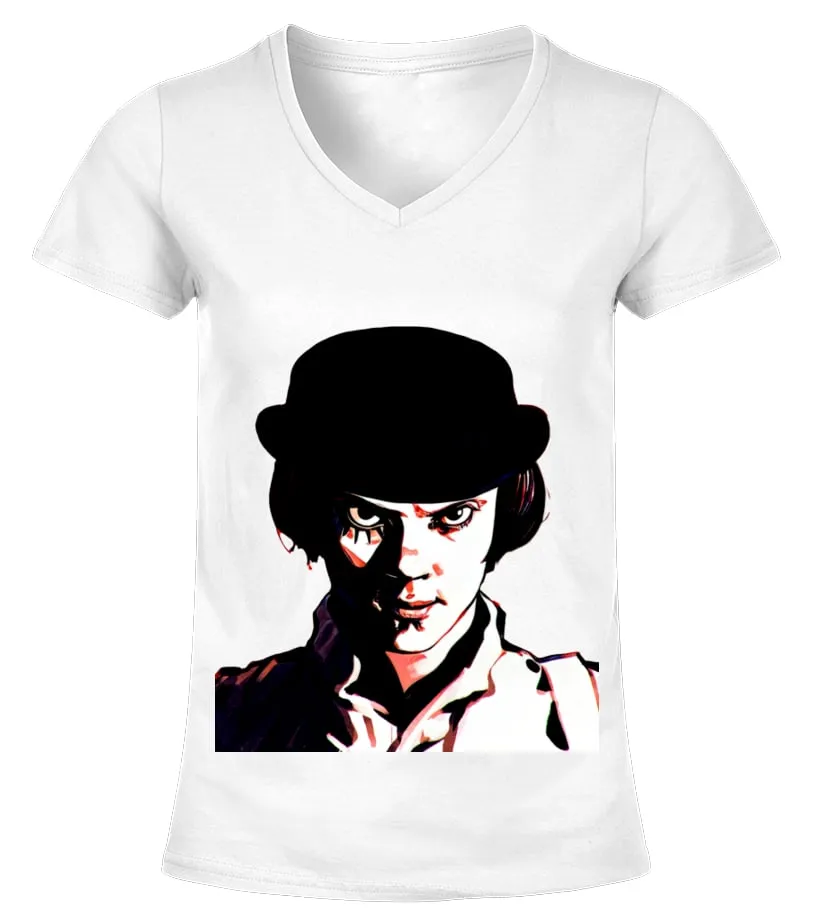 BM70008WTA CLOCKWORK ORANGE CAMISETA CUELLO PICO MUJER