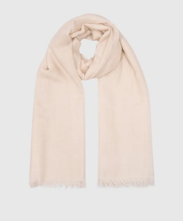 Brunello Cucinelli Beige stole made of cashmere and silk