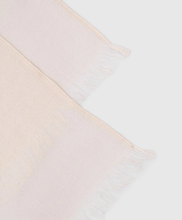 Brunello Cucinelli Beige stole made of cashmere and silk