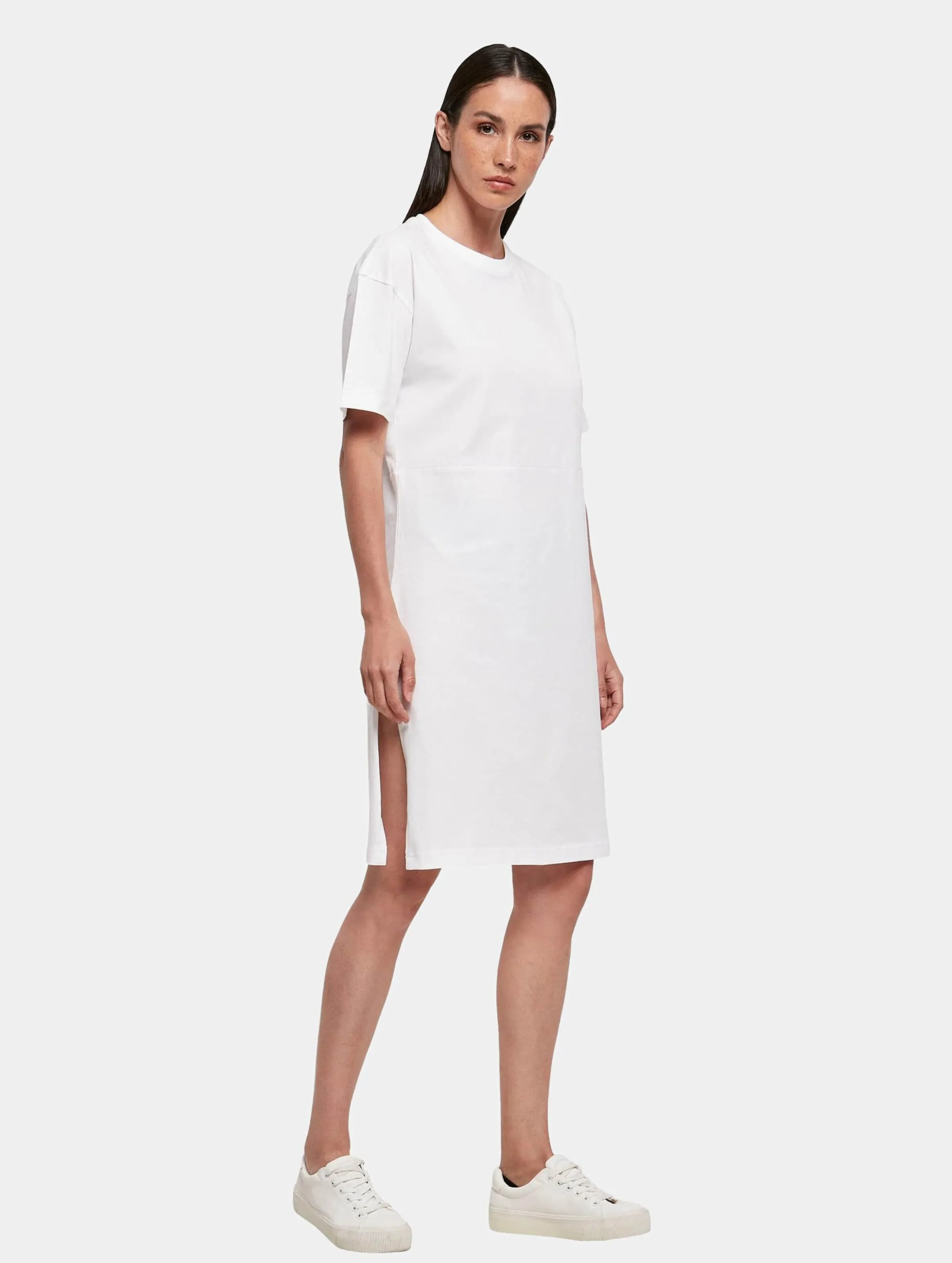 Build Your Brand Ladies Organic Oversized Slit Tee