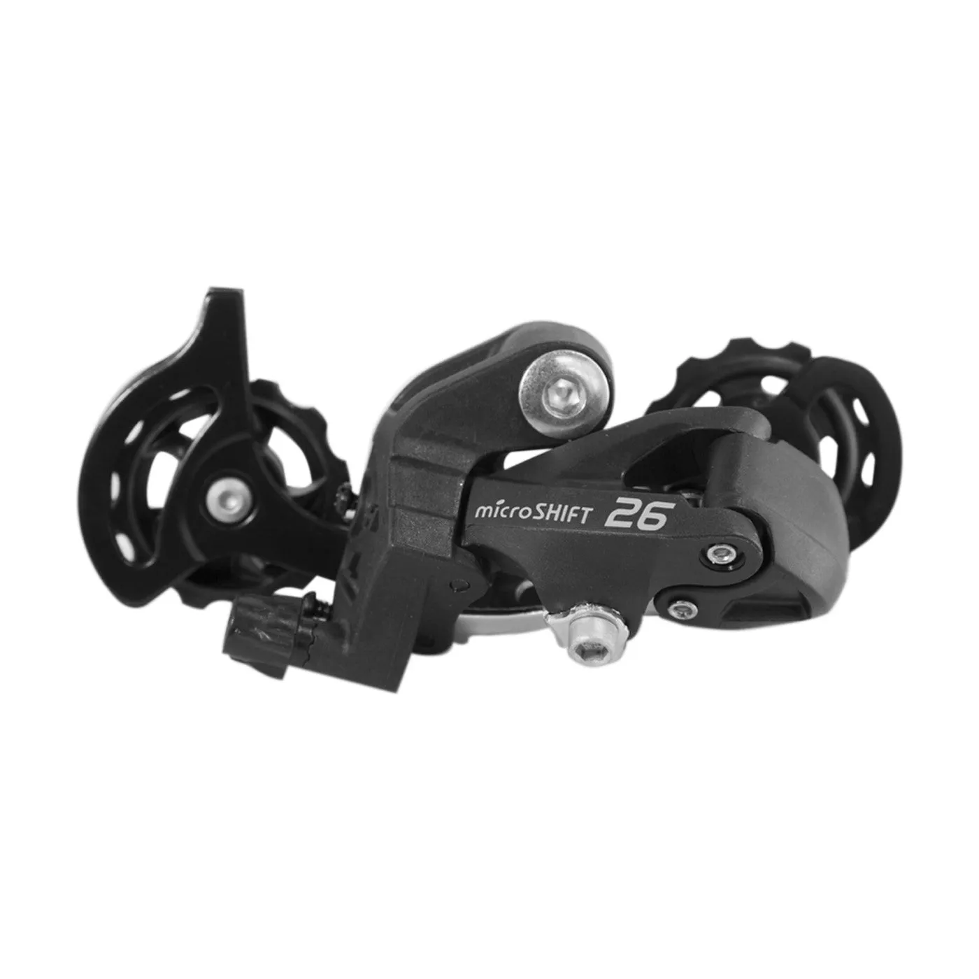CAMBIO TRASERO MICROSHIFT MTB RDM26L 7/8P. ACERO LARGO MAX. 34D DIRECTO NEGRO