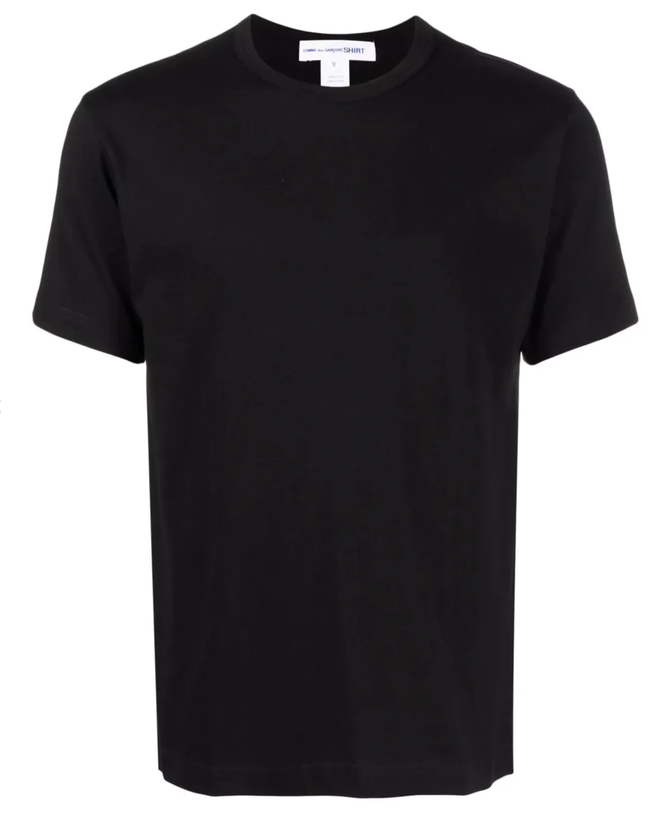 CAMISETA BASICA NEGRA LOGOTIPO CUELLO