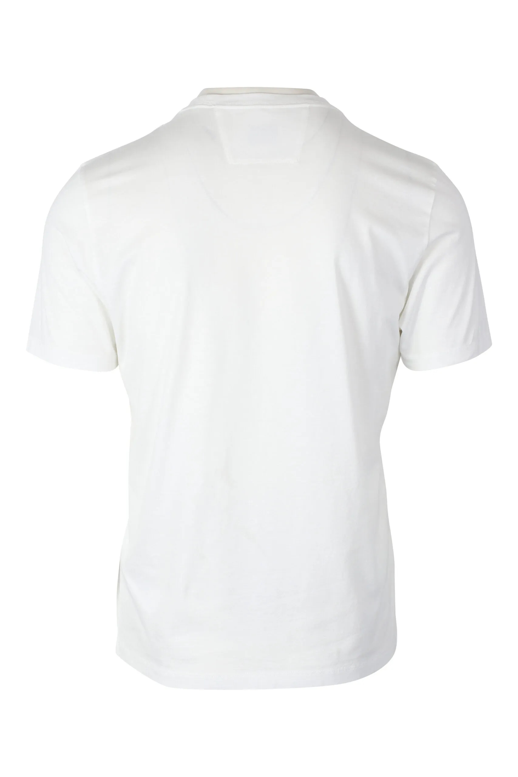 Camiseta blanca con minilogo parche