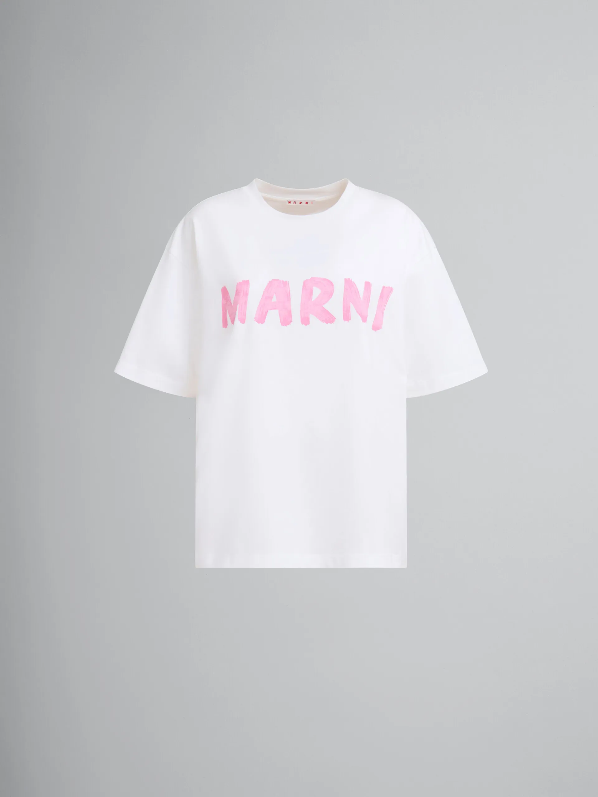 Camiseta blanca de algodón ecológico con logotipo
