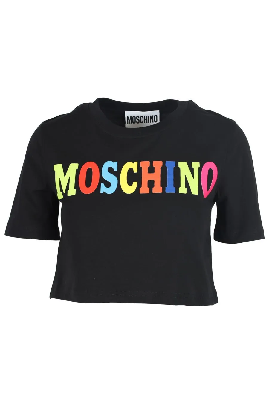 Camiseta corta con logo de colores
