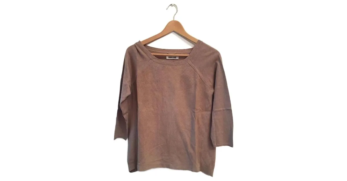 Camiseta de punto MAX & MOI.Algodón S Internacional Beige 