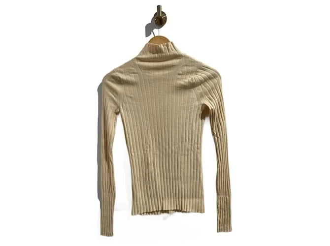 Camiseta de punto THE ROW.Seda S Internacional Beige 