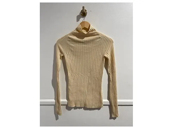Camiseta de punto THE ROW.Seda S Internacional Beige 