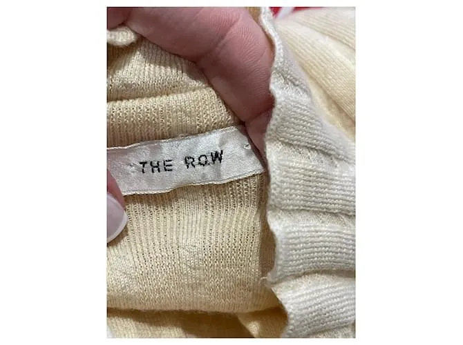 Camiseta de punto THE ROW.Seda S Internacional Beige 