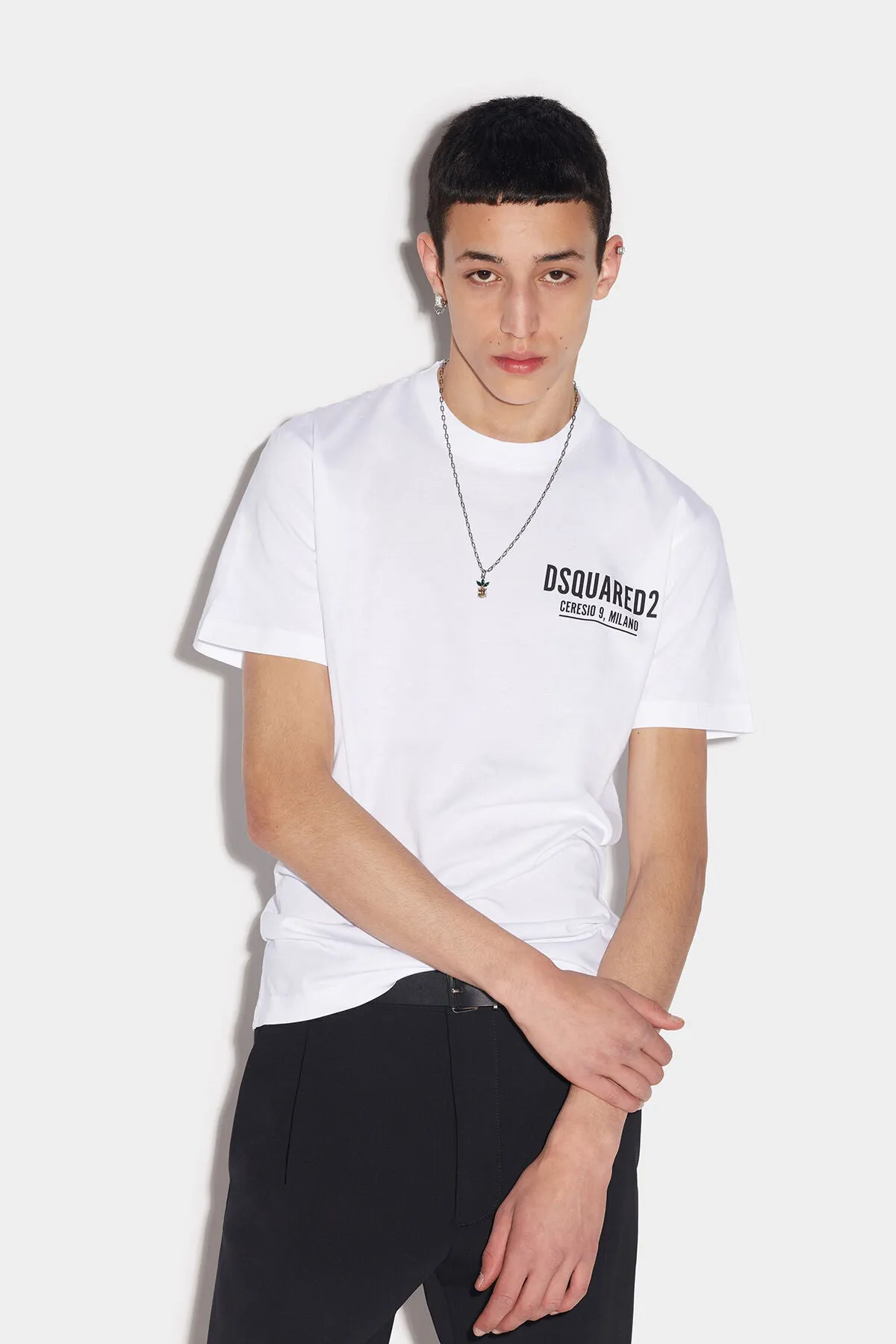 CAMISETA DSQUARED2 MINI ADRESS BLANCA