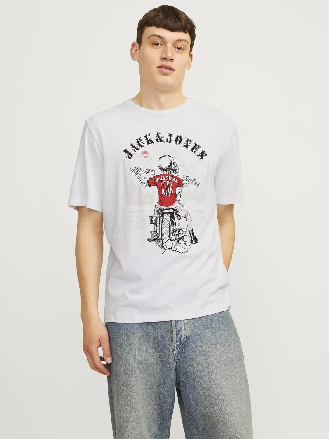 CAMISETA ESTAMPADA BLANCA  JJSKULL
