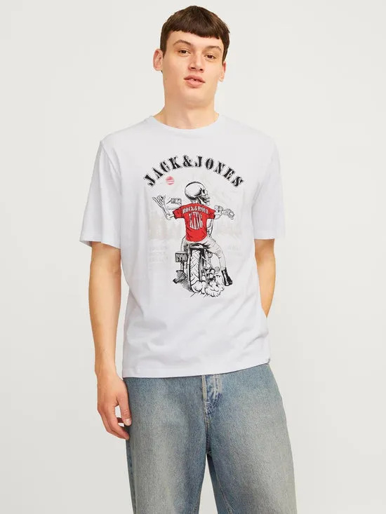 CAMISETA ESTAMPADA BLANCA  JJSKULL