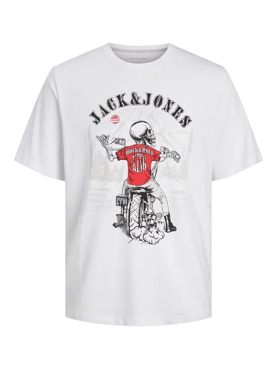 CAMISETA ESTAMPADA BLANCA  JJSKULL