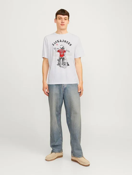 CAMISETA ESTAMPADA BLANCA  JJSKULL