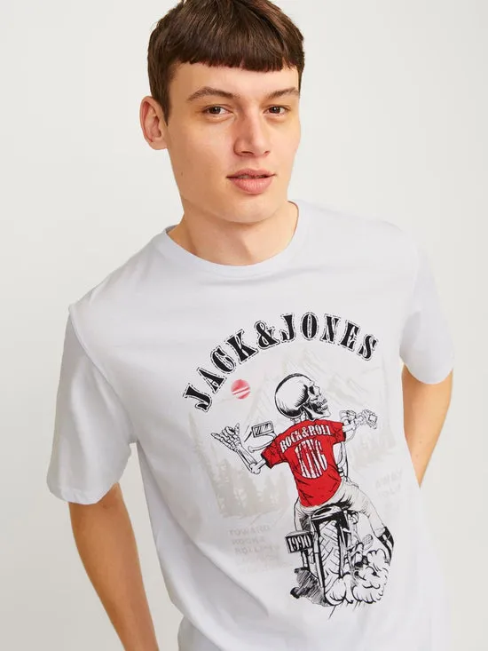 CAMISETA ESTAMPADA BLANCA  JJSKULL