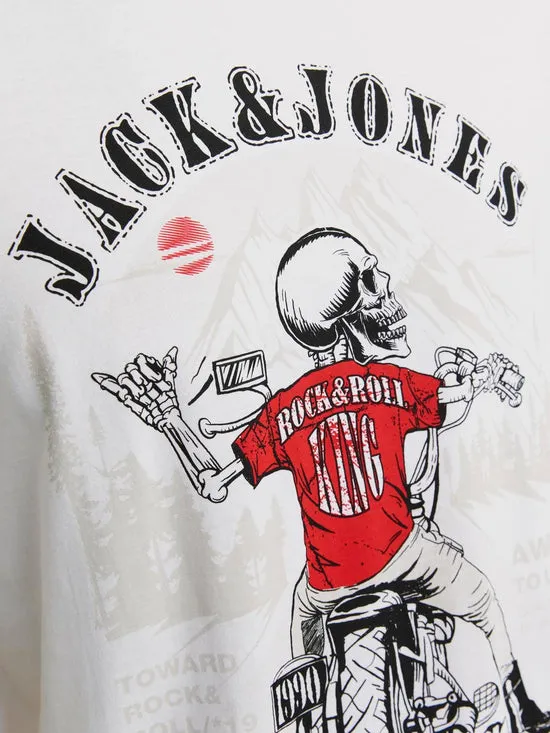 CAMISETA ESTAMPADA BLANCA  JJSKULL