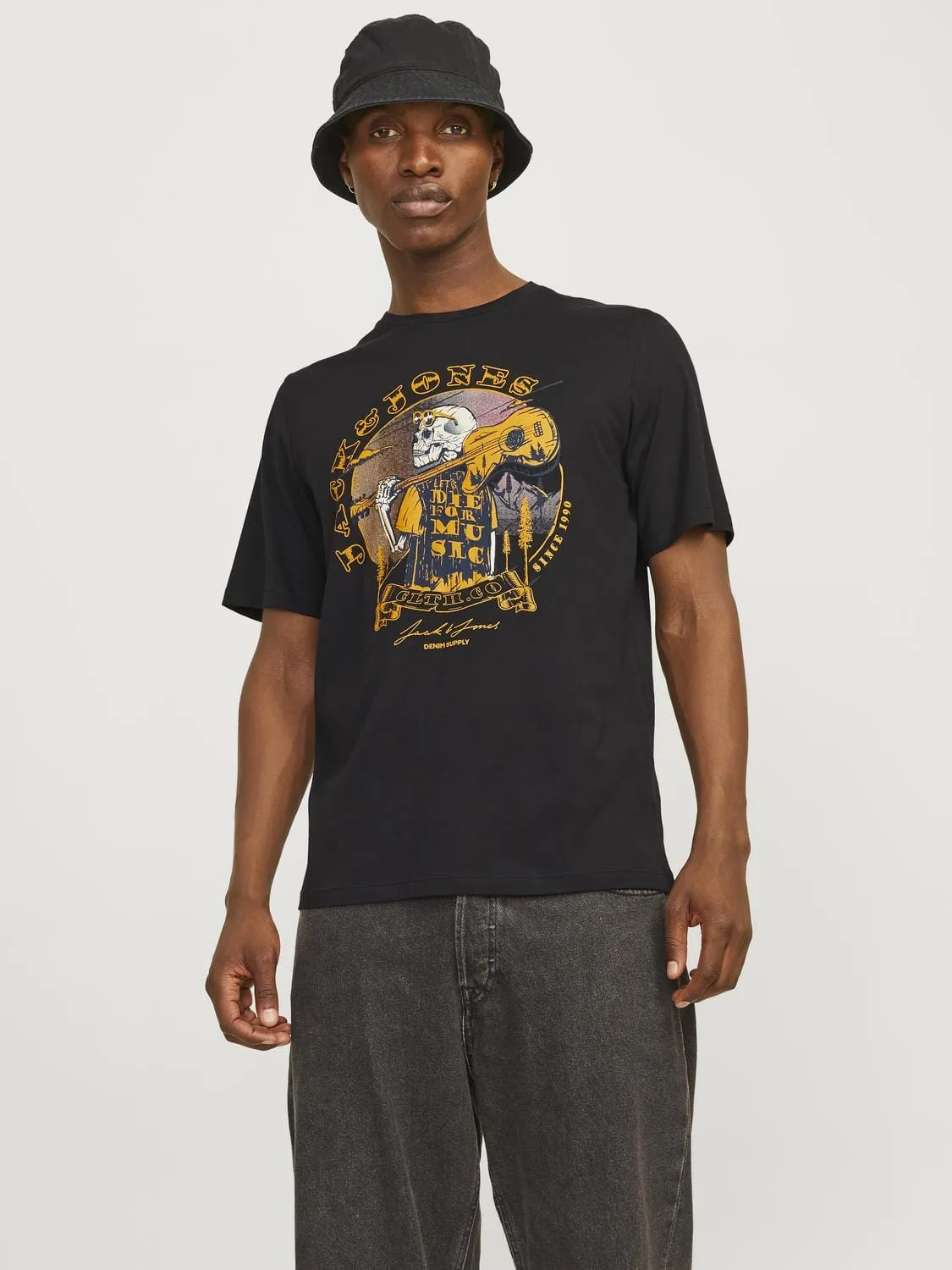 CAMISETA ESTAMPADA NEGRA  JJSKULL