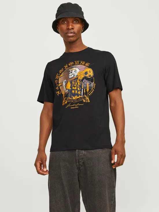CAMISETA ESTAMPADA NEGRA  JJSKULL