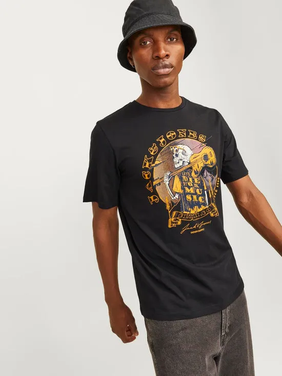 CAMISETA ESTAMPADA NEGRA  JJSKULL