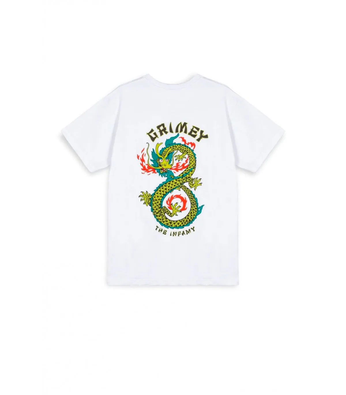 Camiseta Grimey The Lucky Dragon Blanca