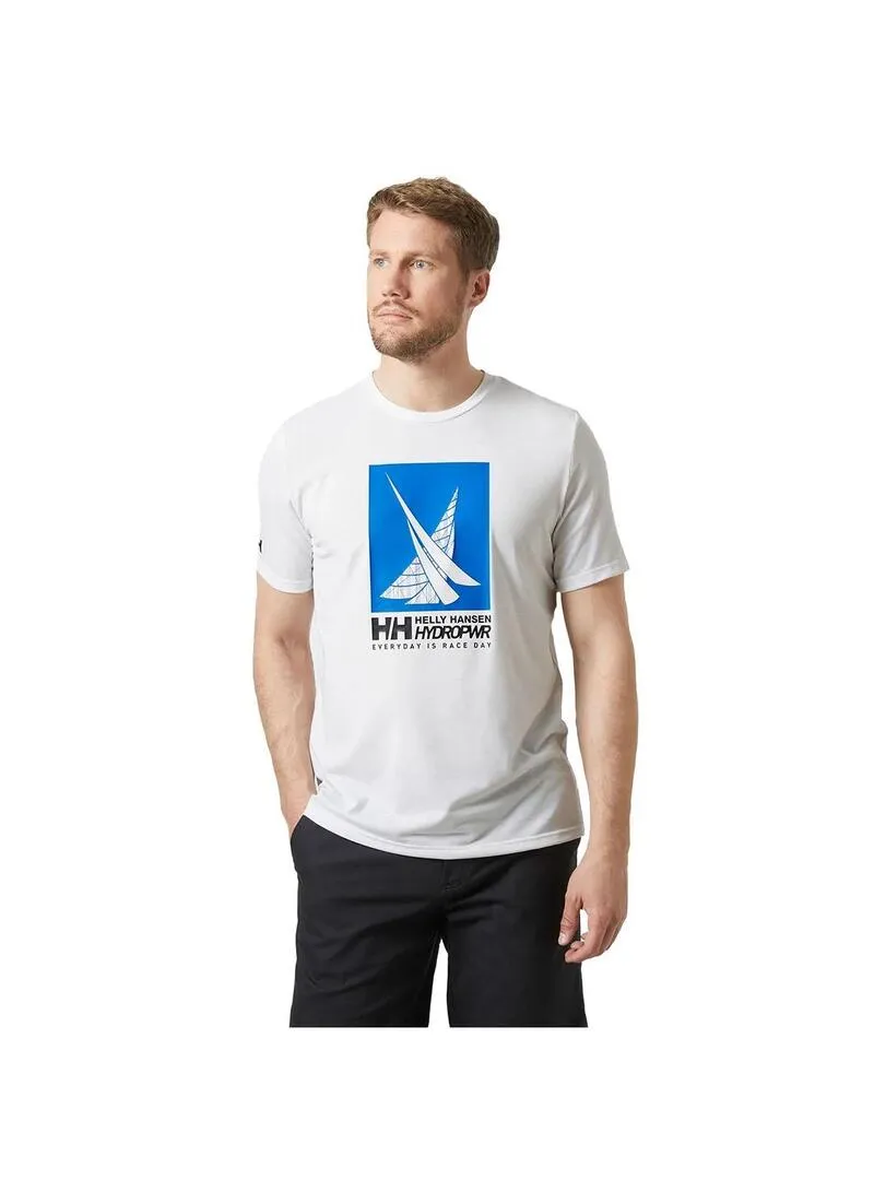 Camiseta Hombre Helly Hansen Race Sailing  Blanca