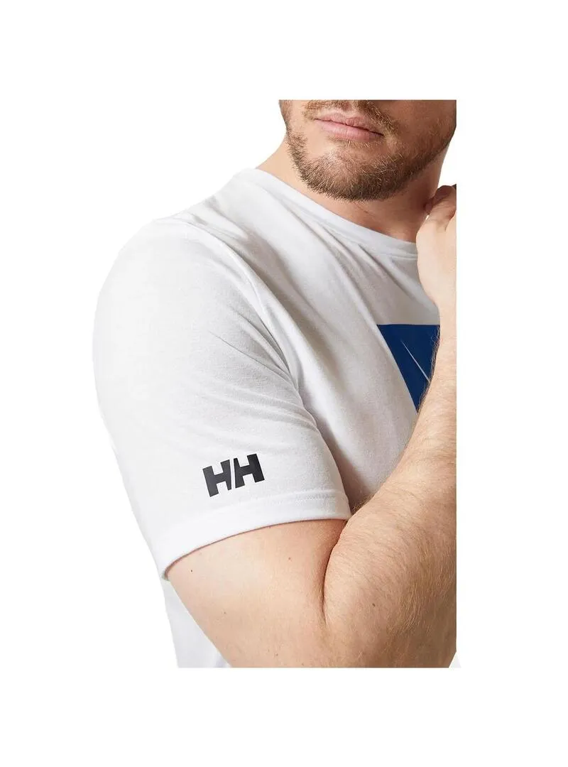 Camiseta Hombre Helly Hansen Race Sailing  Blanca