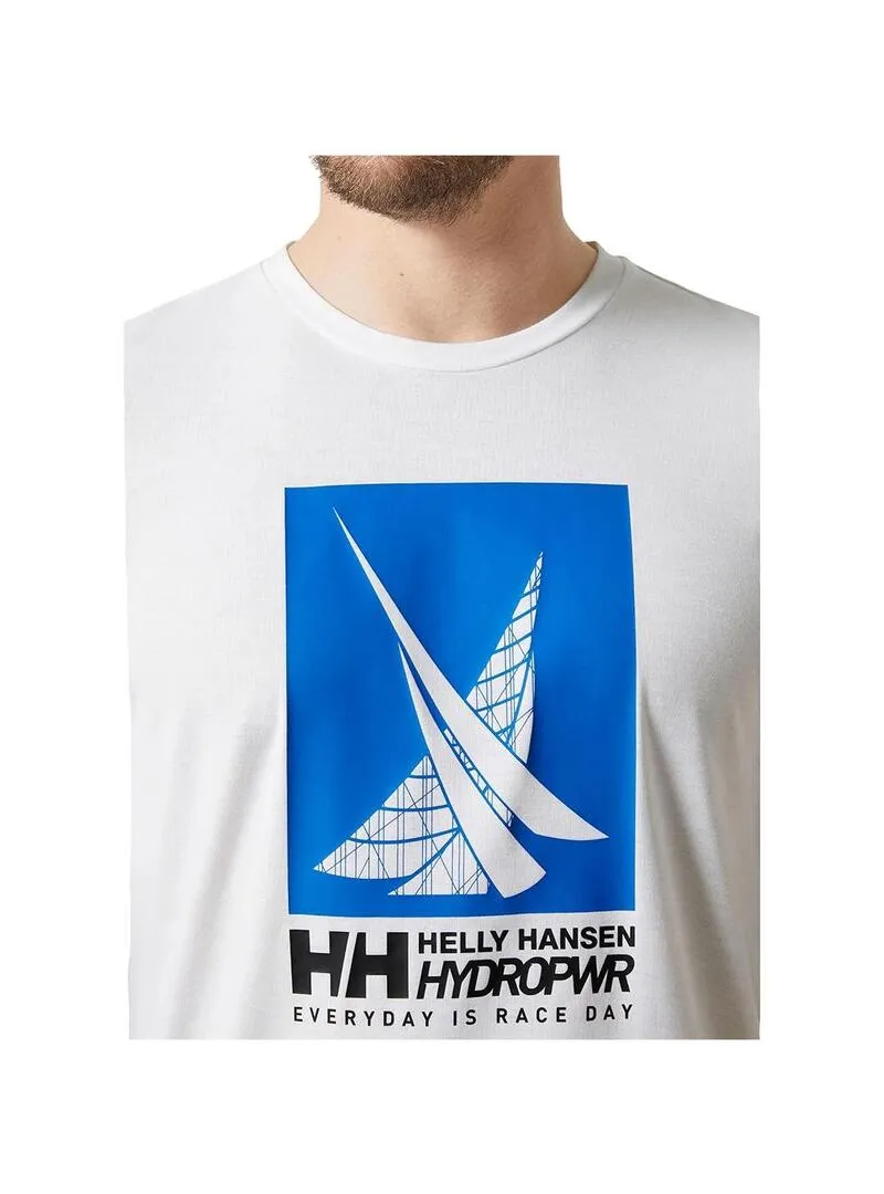 Camiseta Hombre Helly Hansen Race Sailing  Blanca