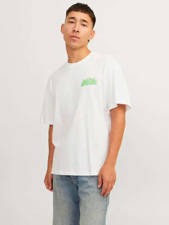CAMISETA OVERSIZE ESTAMPADA BLANCA  JORPIXEL