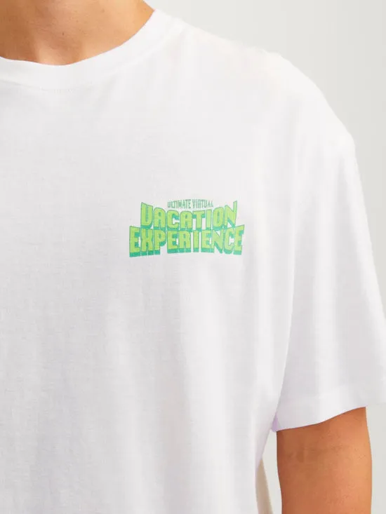 CAMISETA OVERSIZE ESTAMPADA BLANCA  JORPIXEL